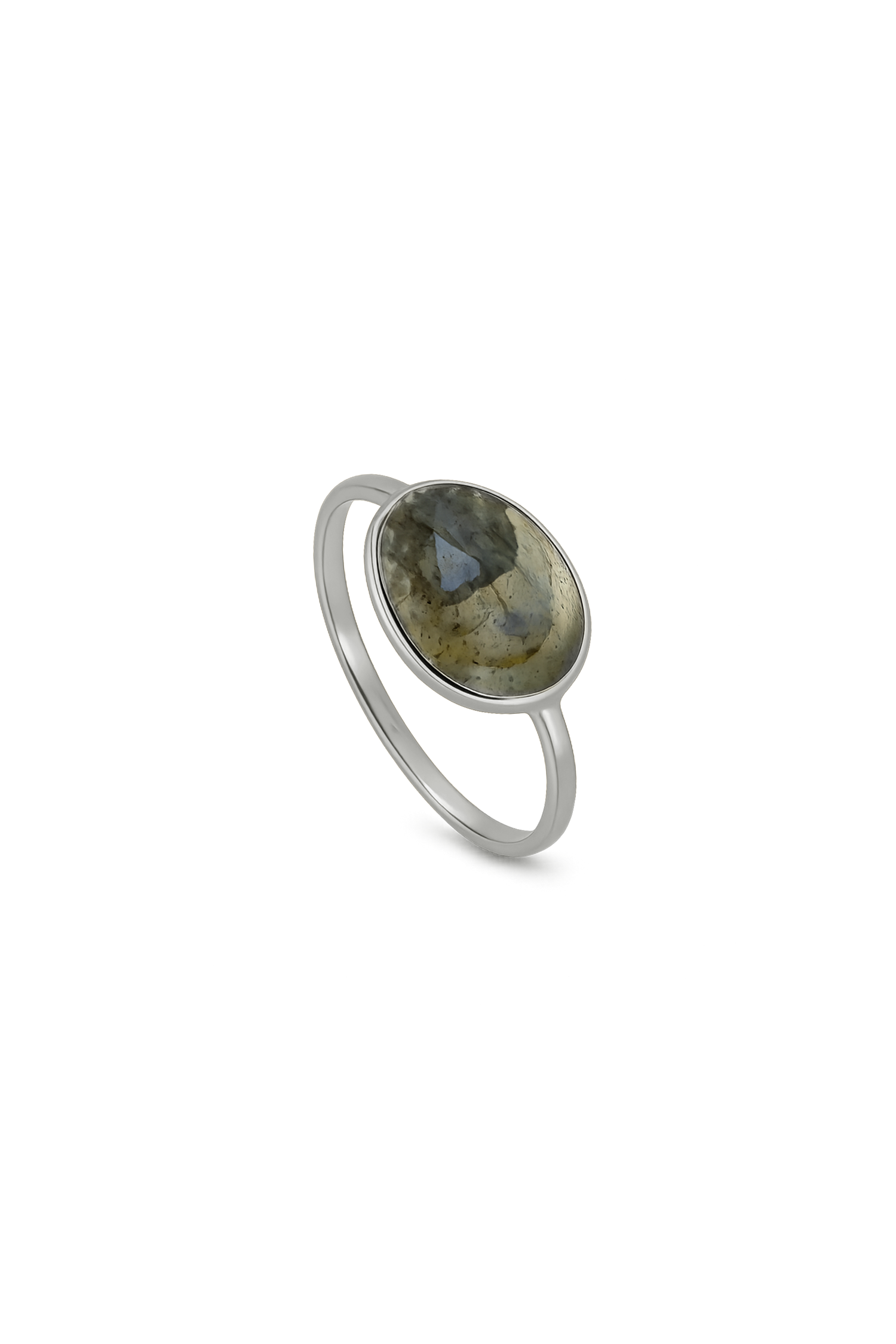 ANILLO AURUM LABRADORITA PLATA