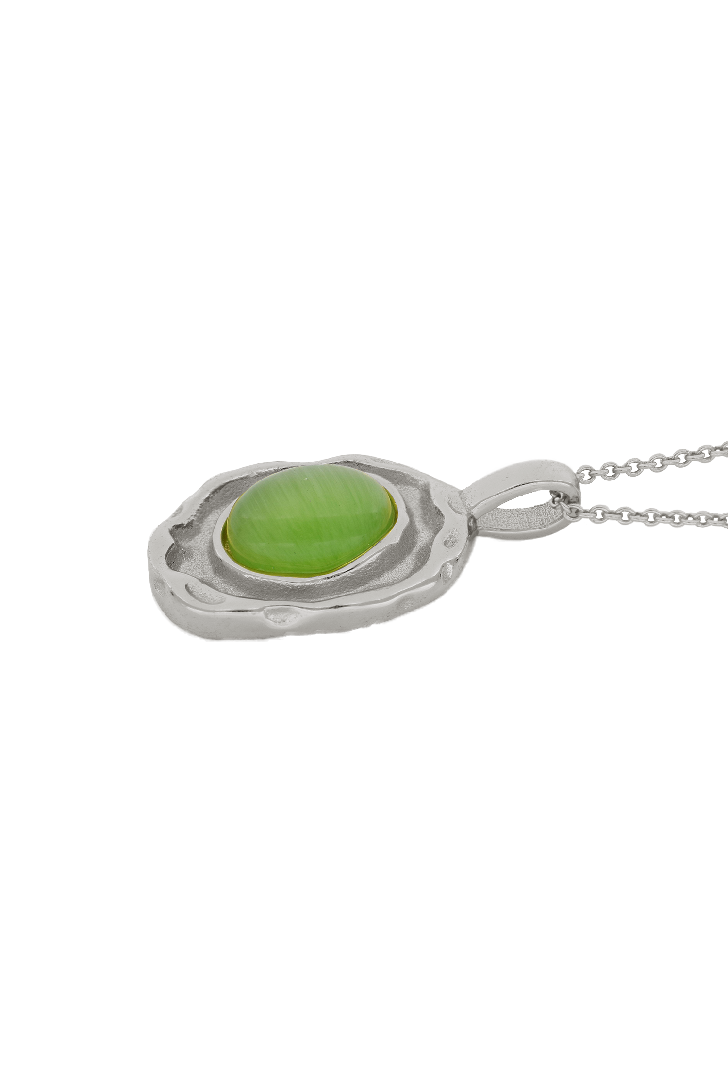 COLLAR BORA VERDE PLATA