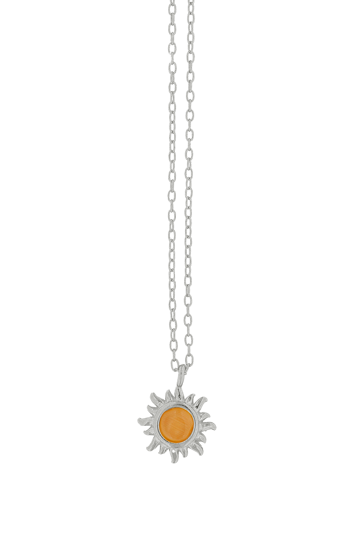 COLLAR SOLEIRA NARANJA PLATA