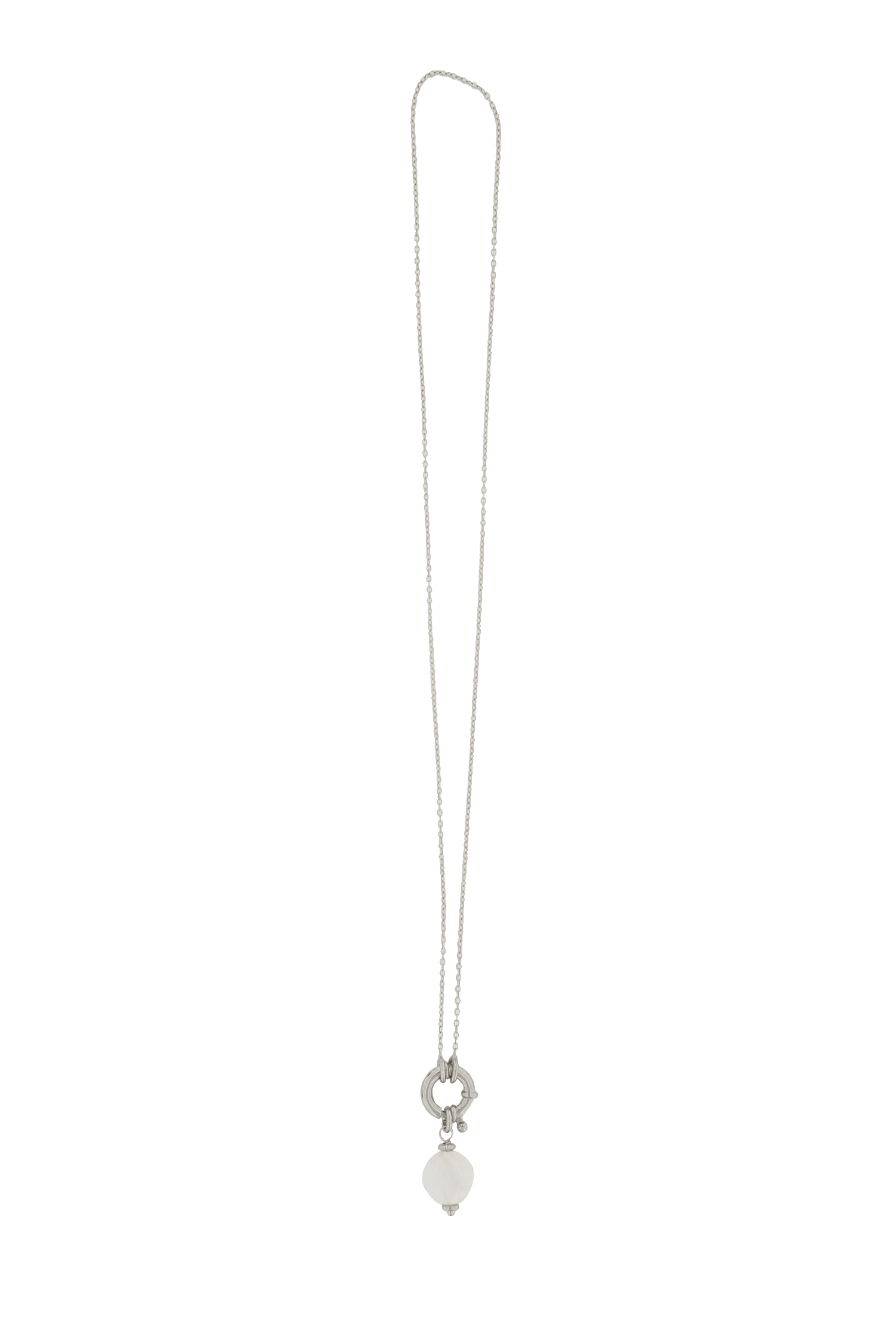COLLAR MAVEA PIEDRA LUNA PLATA