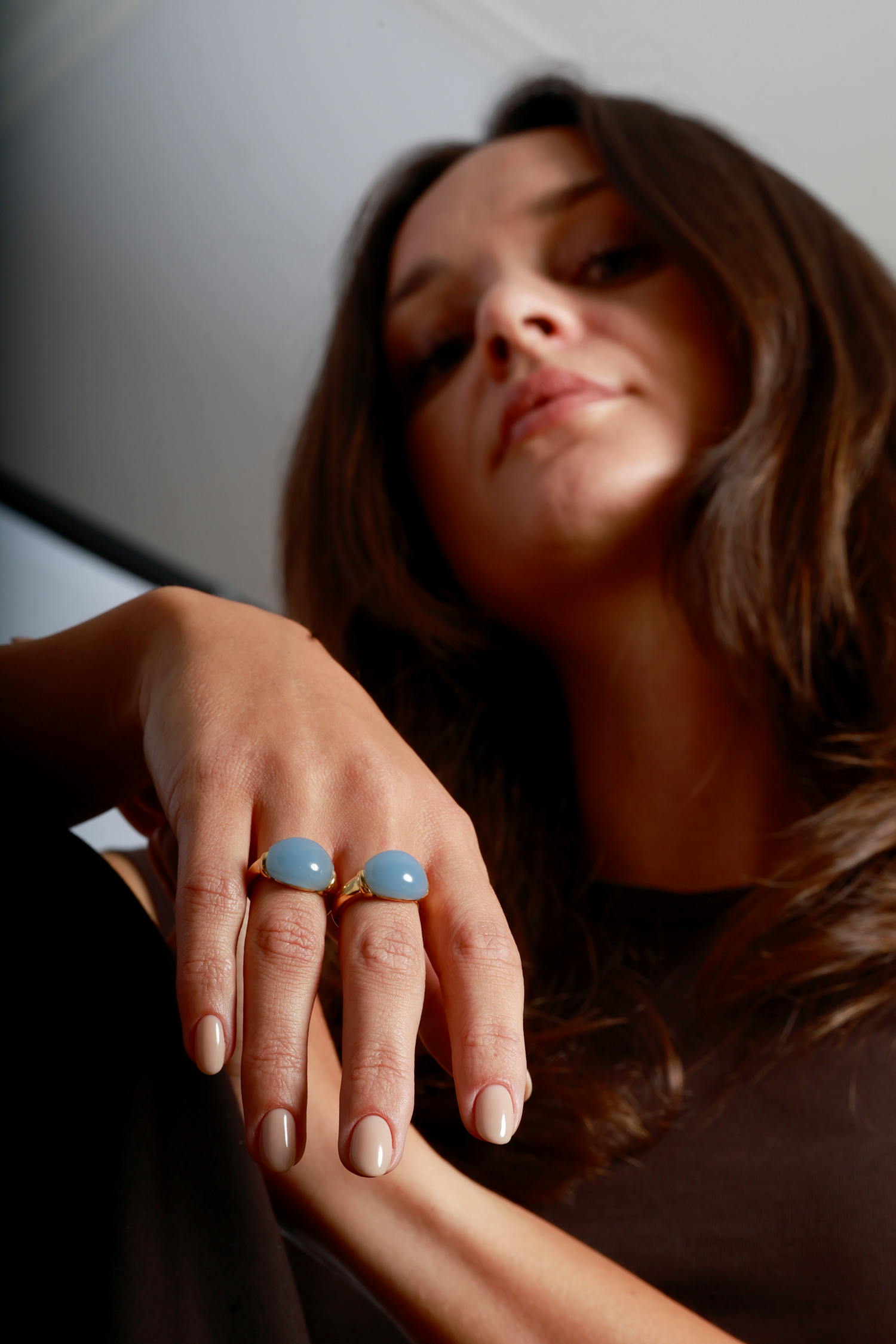 DUNE BLUE JADE RING