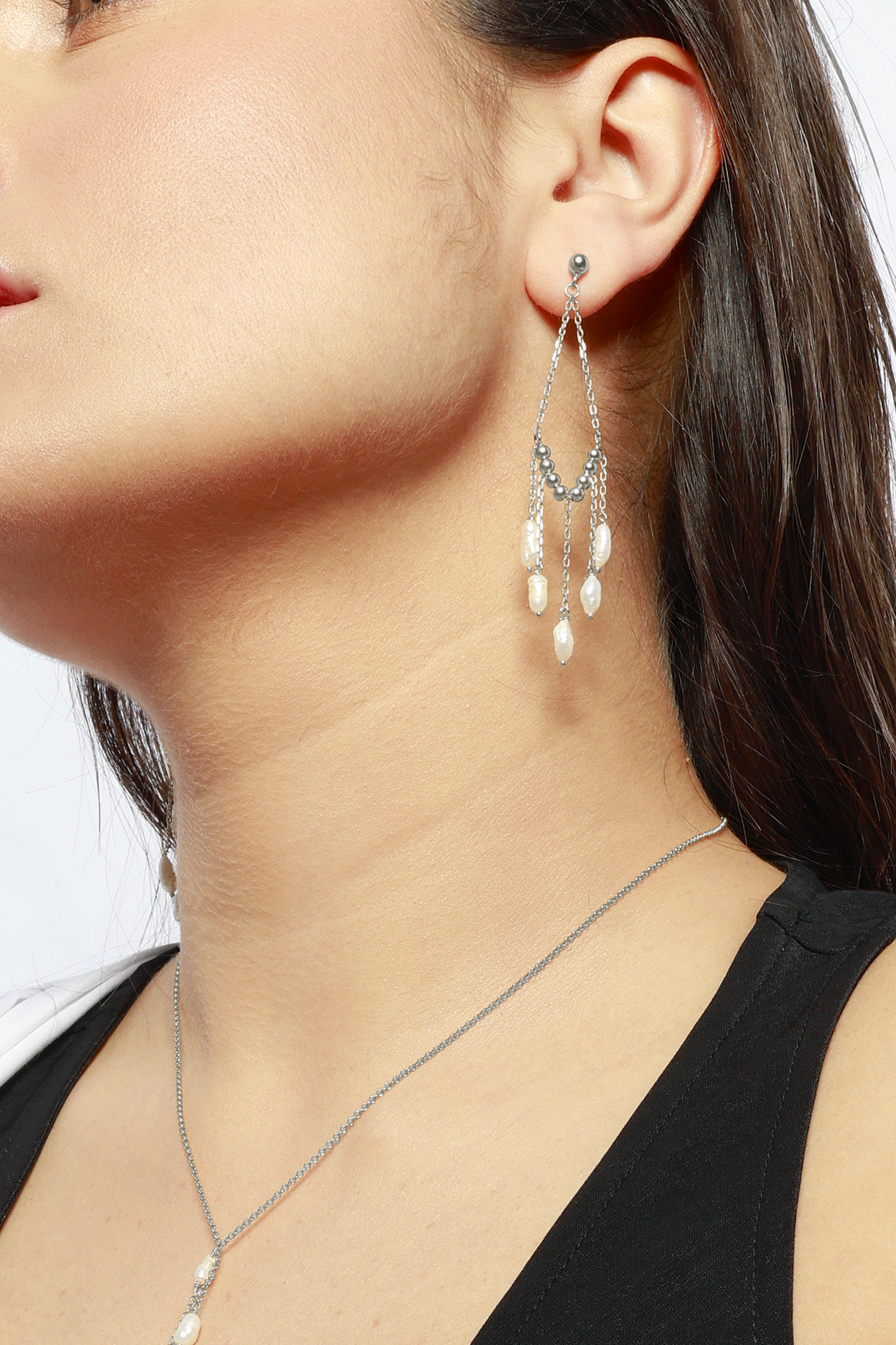 PENDIENTES PERLIA PLATA