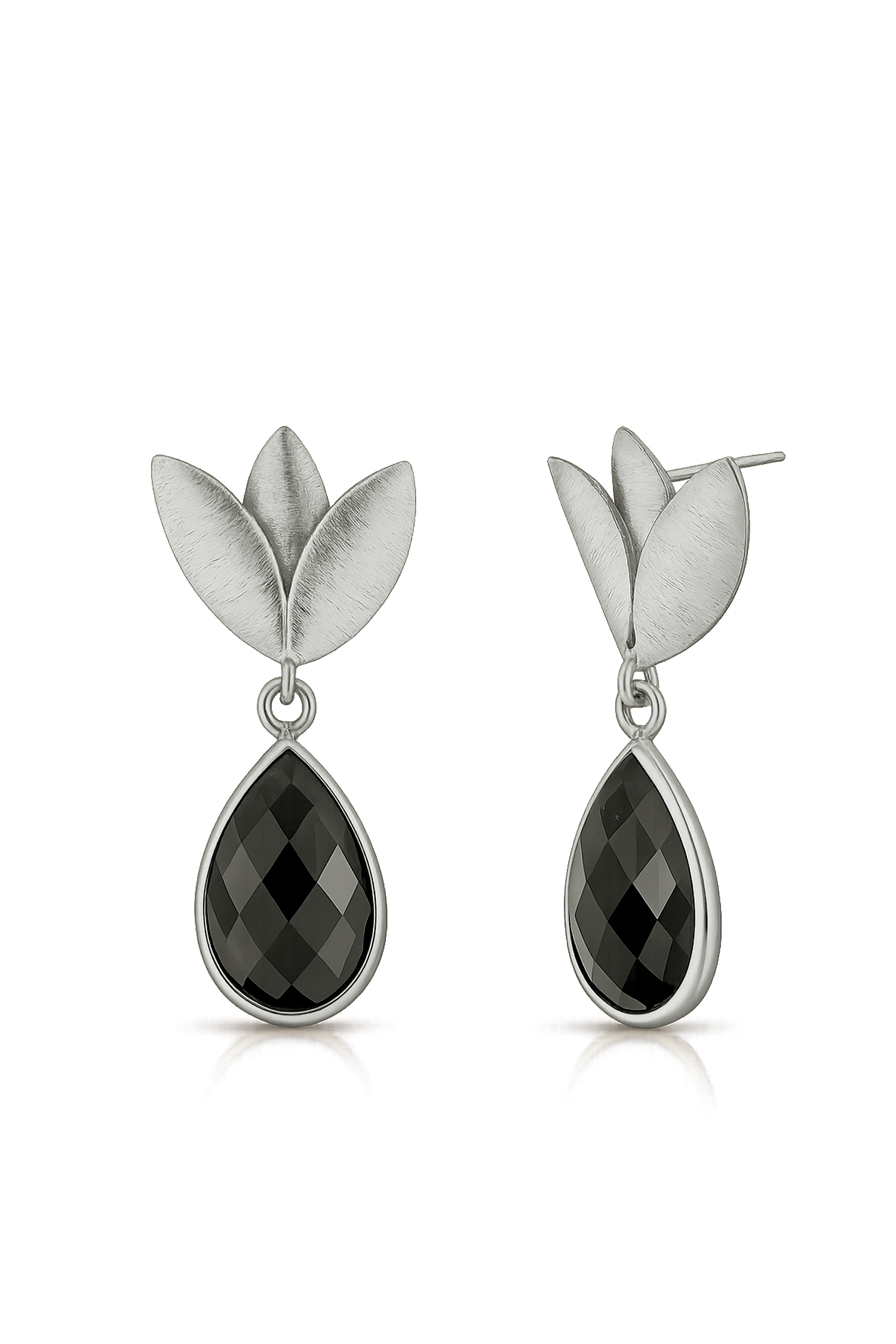 PENDIENTES PETALO ESPINELA PLATA