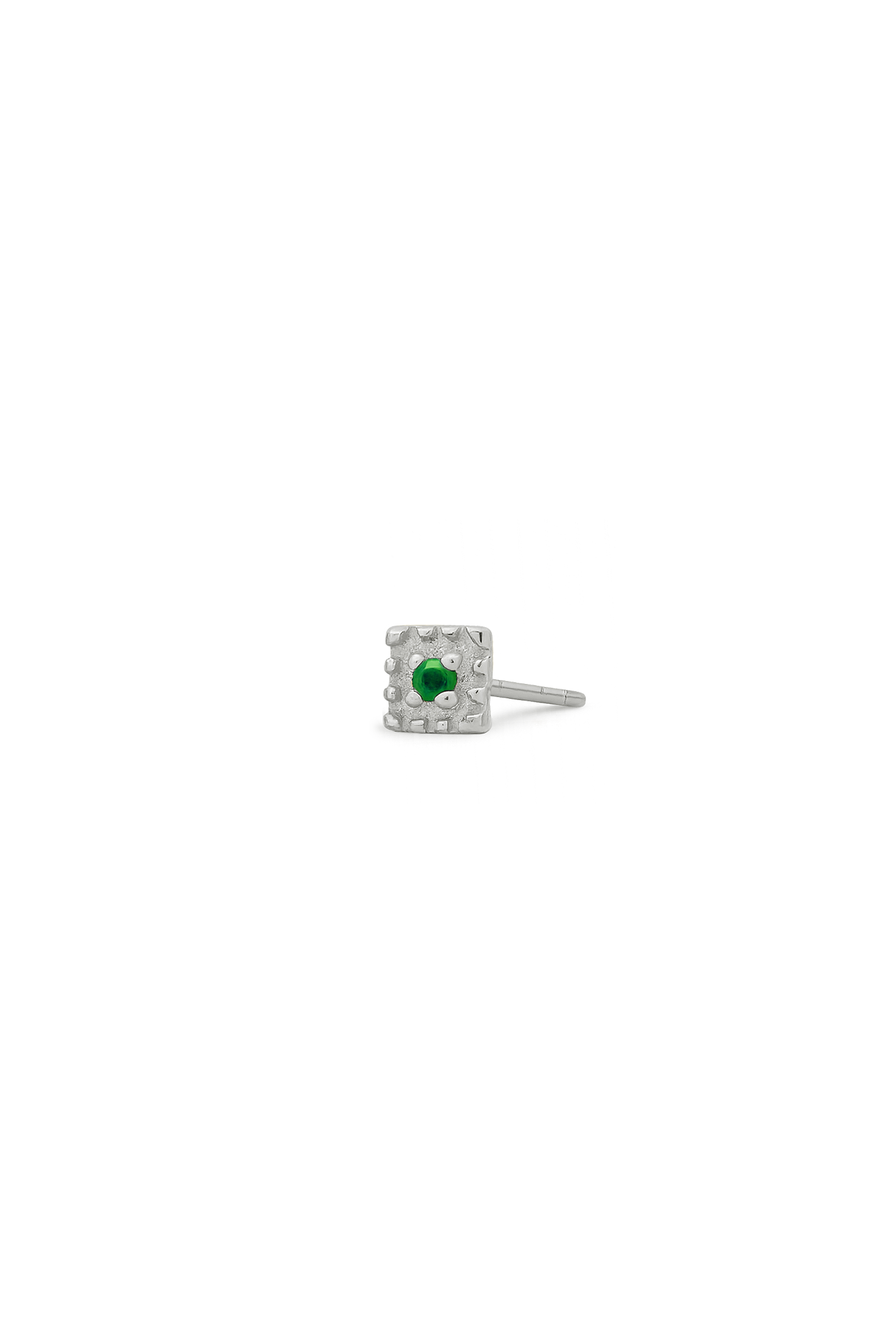 PENDIENTE VANEL VERDE PLATA