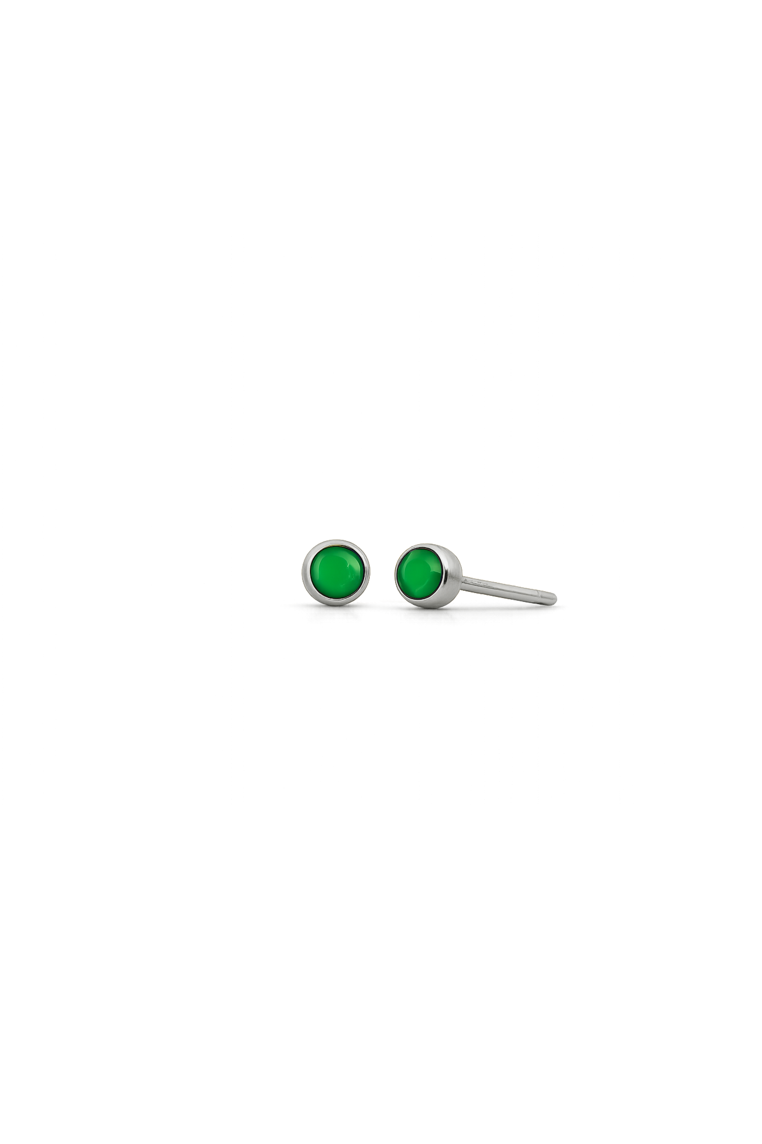 PENDIENTE NORELA VERDE PLATA
