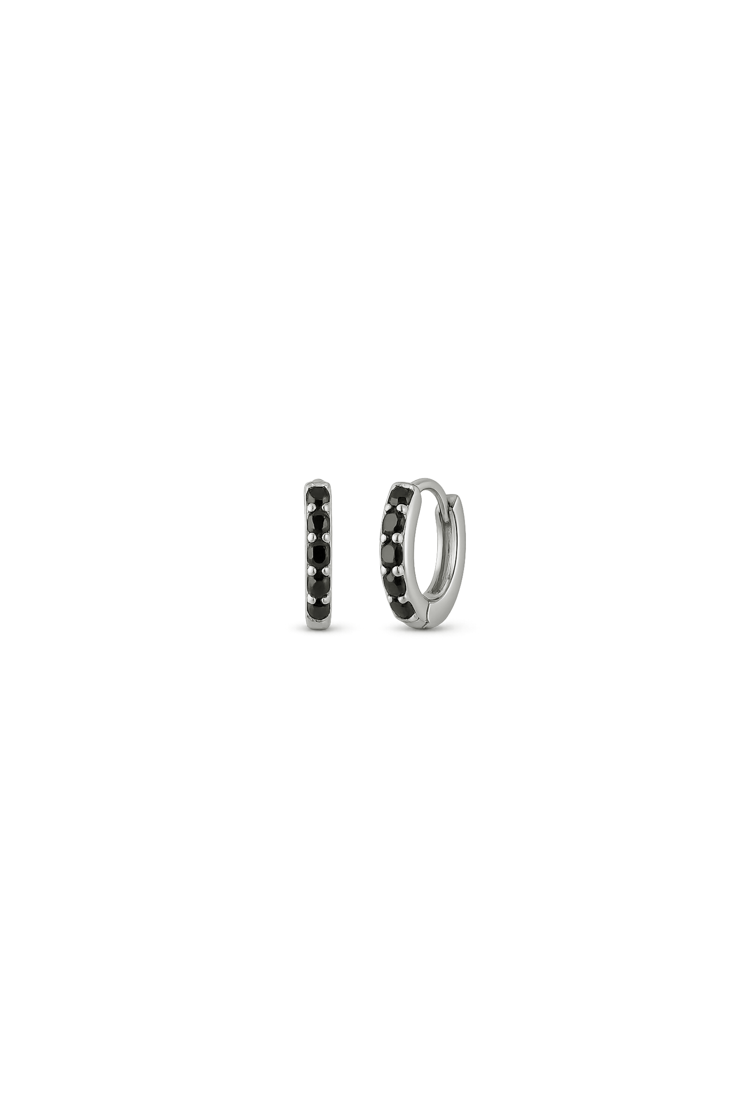 PENDIENTE LIORA SMALL NEGRO PLATA