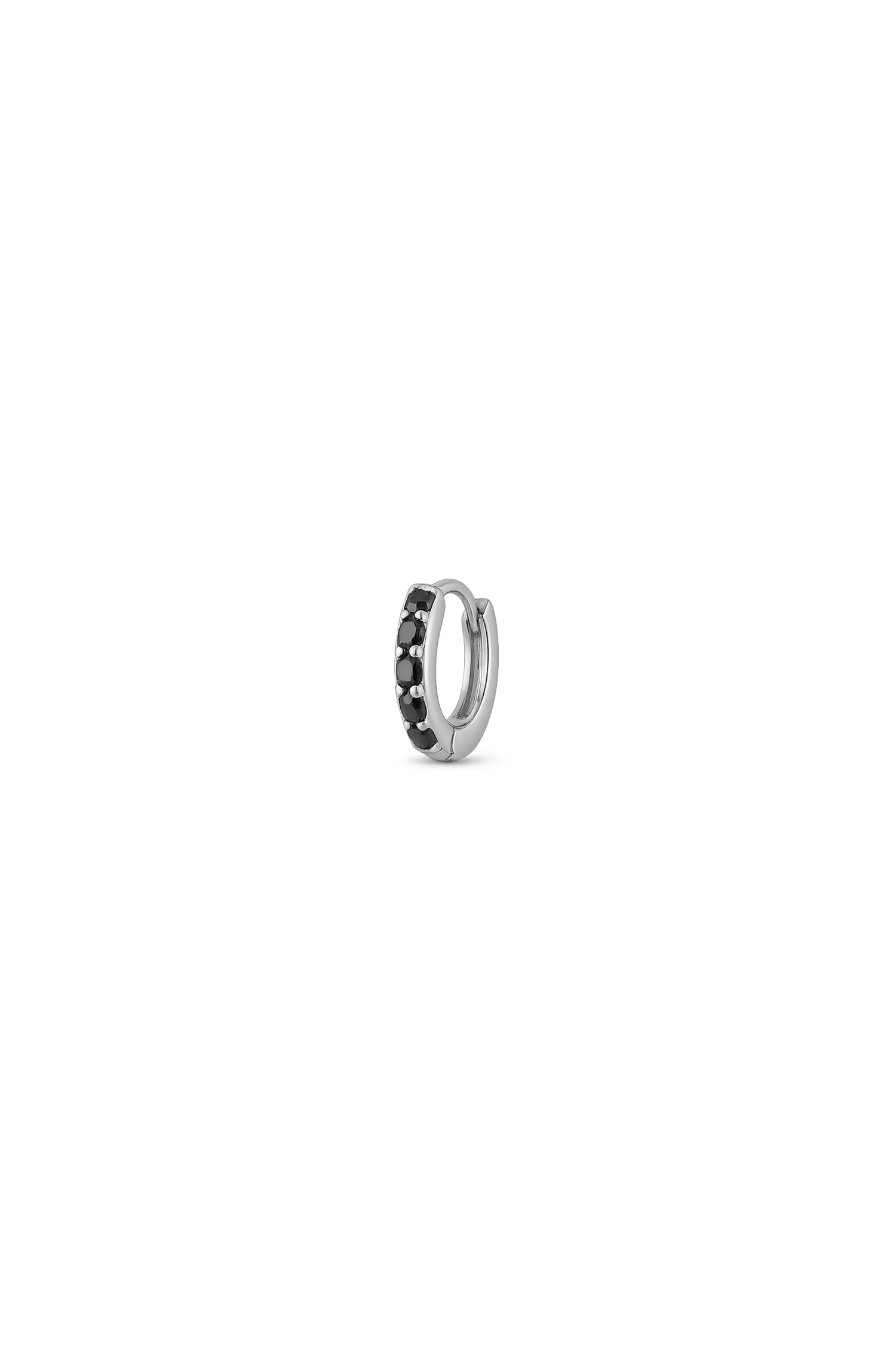 PENDIENTE LIORA SMALL NEGRO PLATA