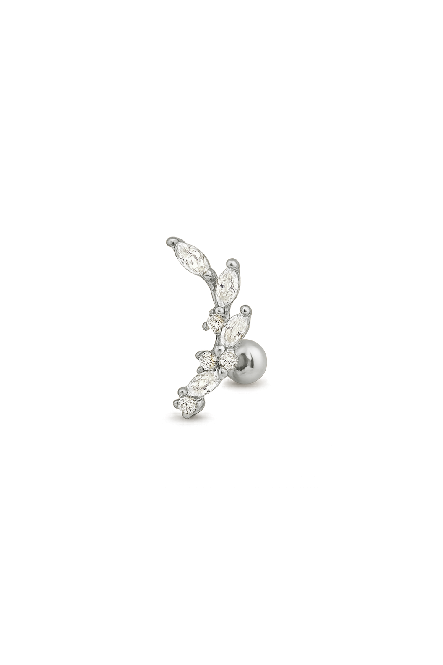 PIERCING PETAL PLATA