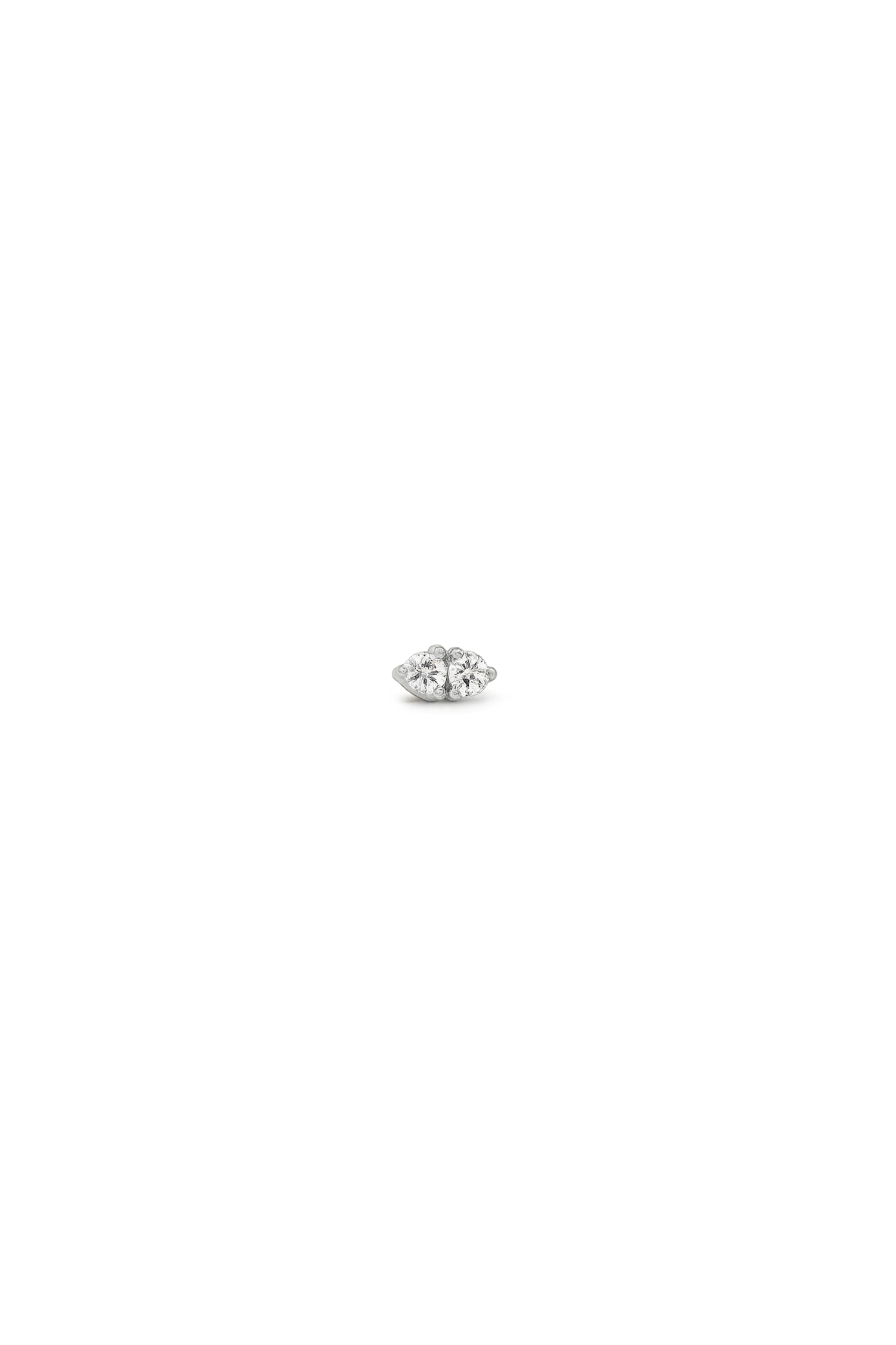 PIERCING HALO BLANCO PLATA
