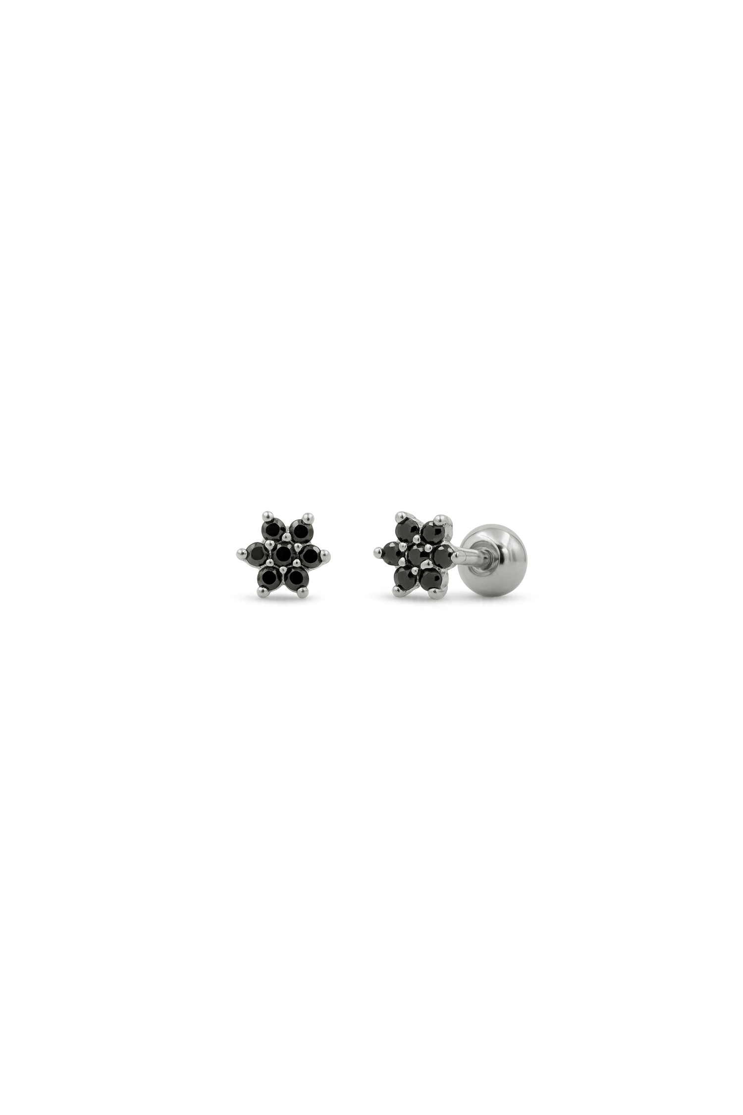 PIERCING IVY NEGRO PLATA