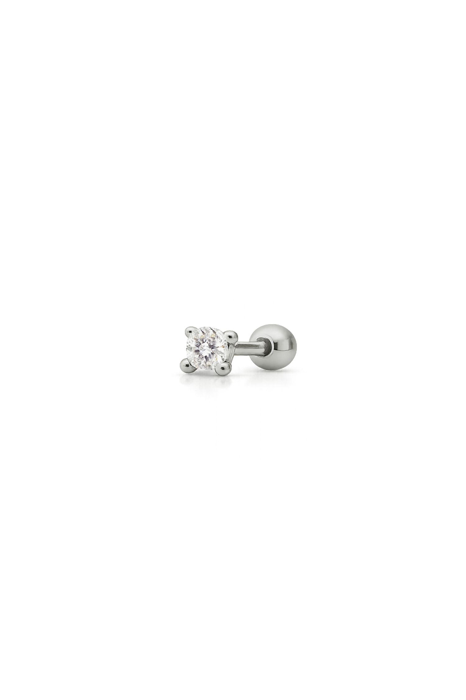 PIERCING LIRA BLANCO PLATA