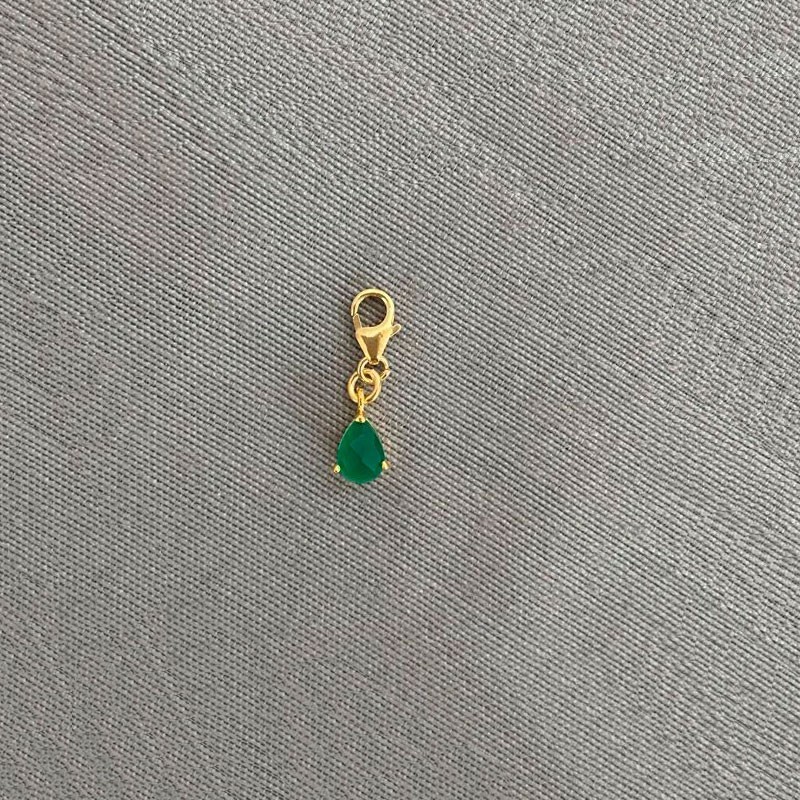 Charm Lágrima Calcedonia Verde 2