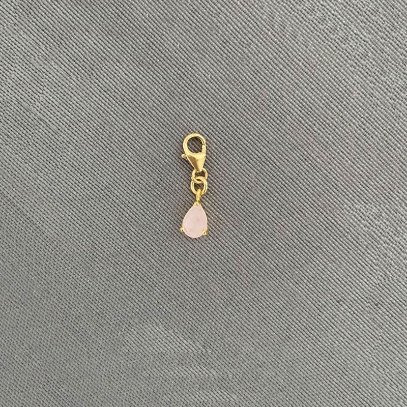 Charm Lágrima Calcedonia Rosa 2