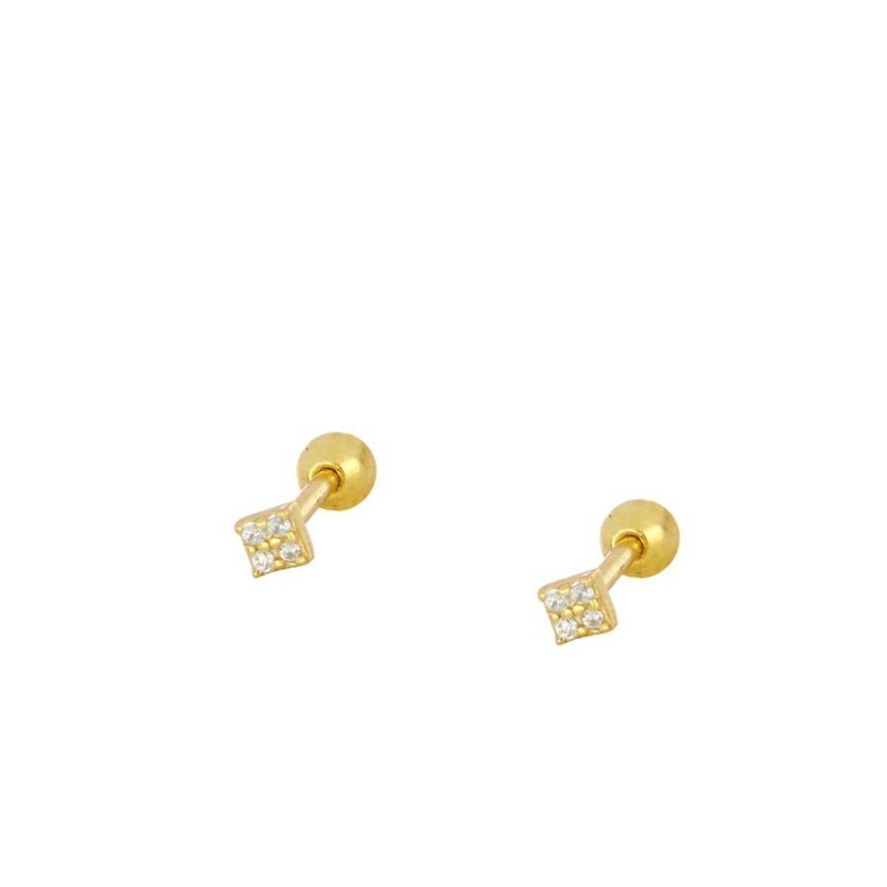 Zircons Rhombus Gold Piercing