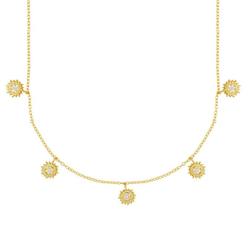 Zircons Reims Gold Necklace