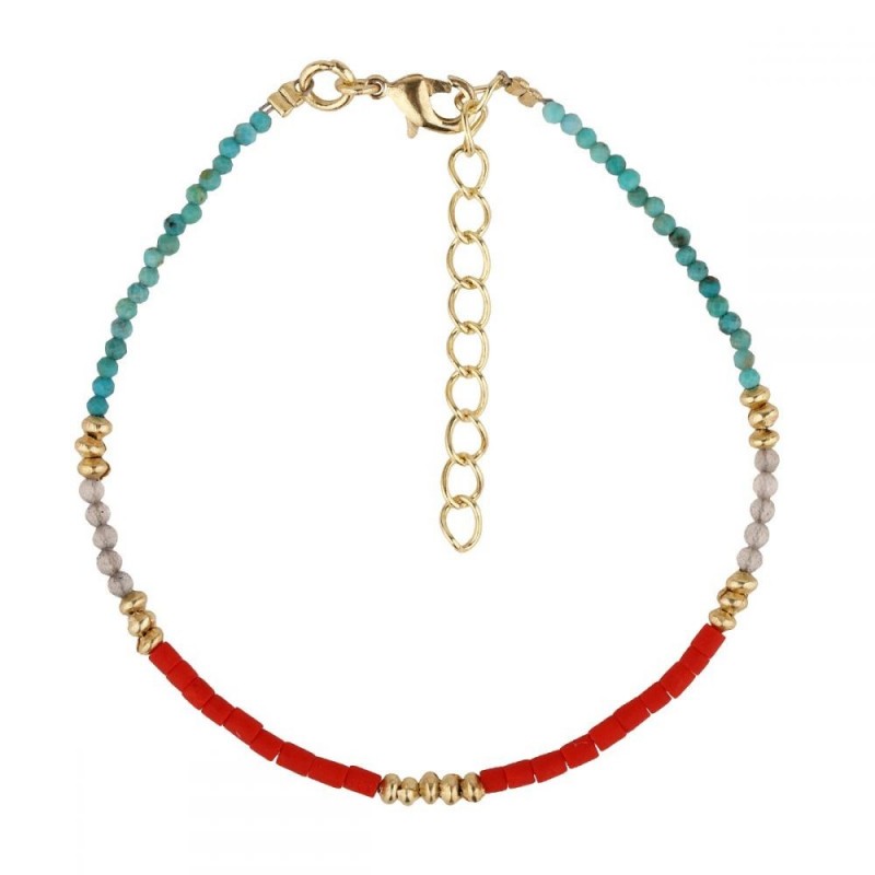 Turquoise Wake Gold Bracelet