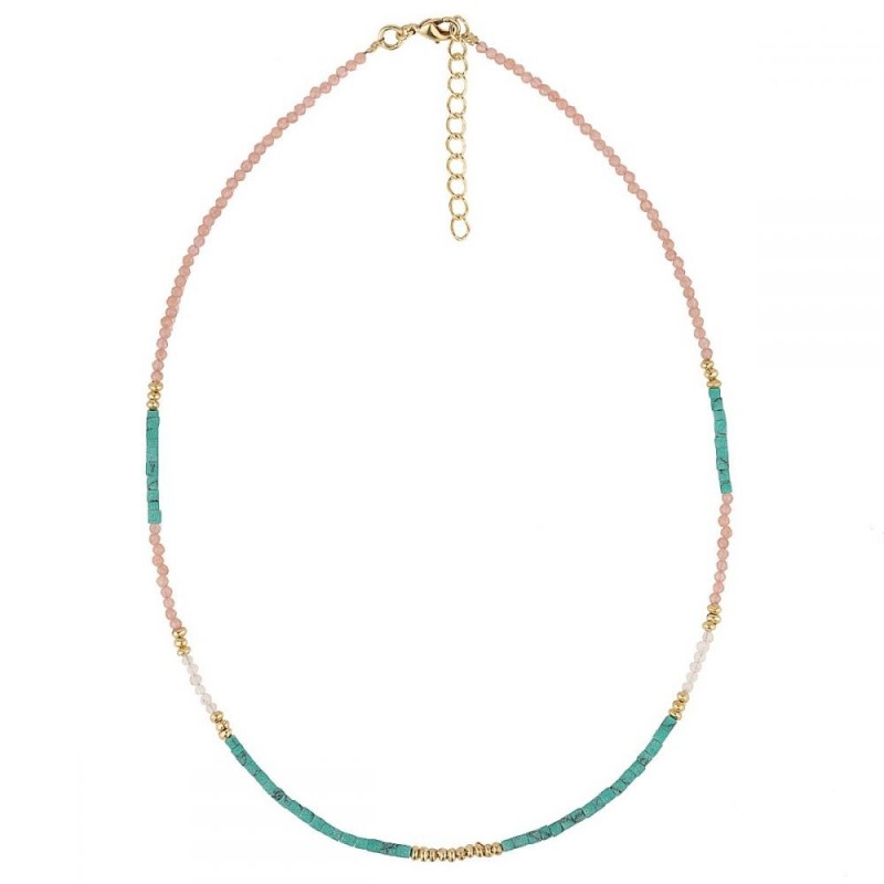 Rose Opal Wake Gold Necklace
