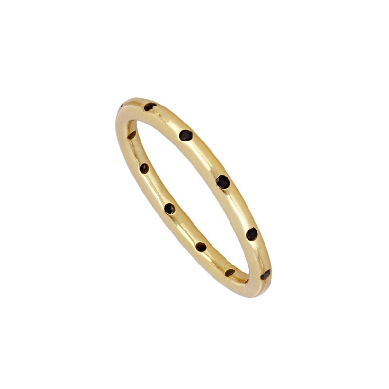 Black Aroa Gold Ring