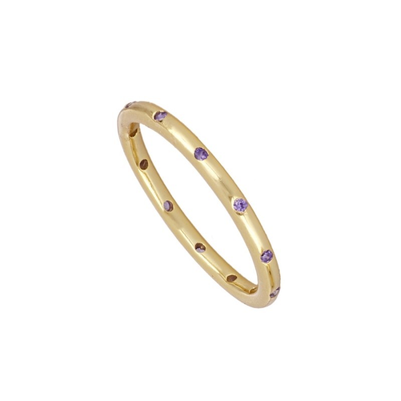 Lavender Aroa Gold Ring