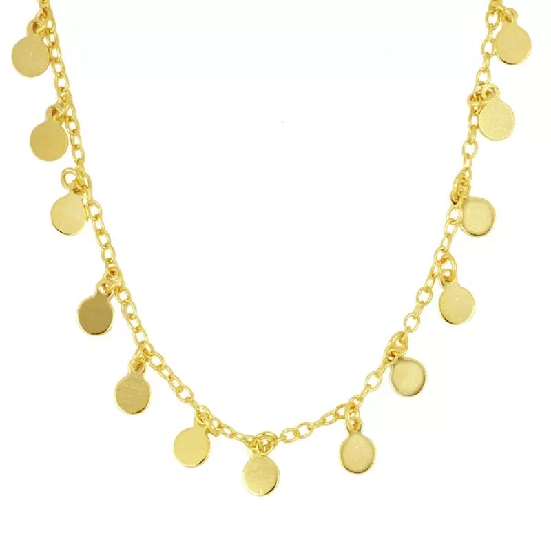 Collar 42 chapitas oro