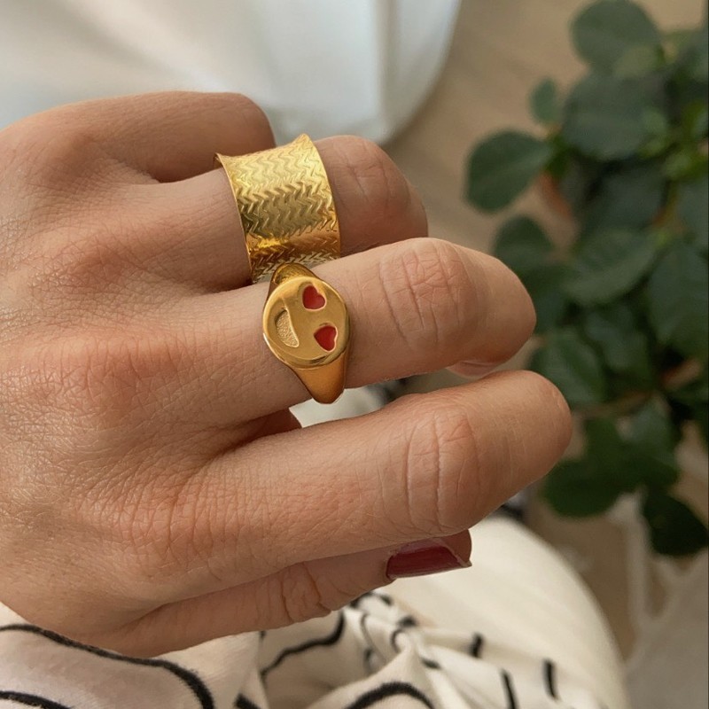 Anillo Smiley Love Oro 2