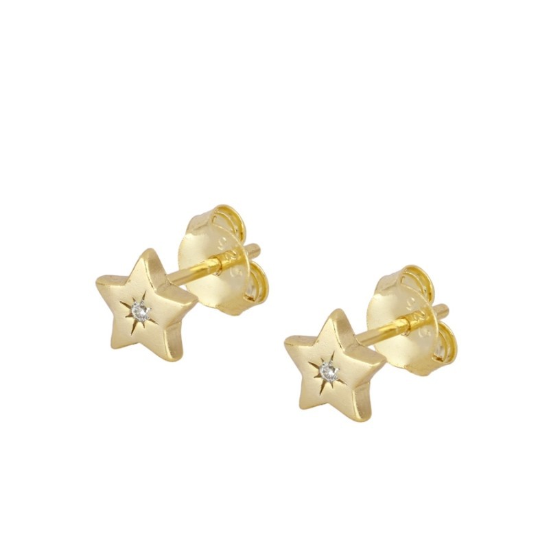 Star Afra Gold Earring