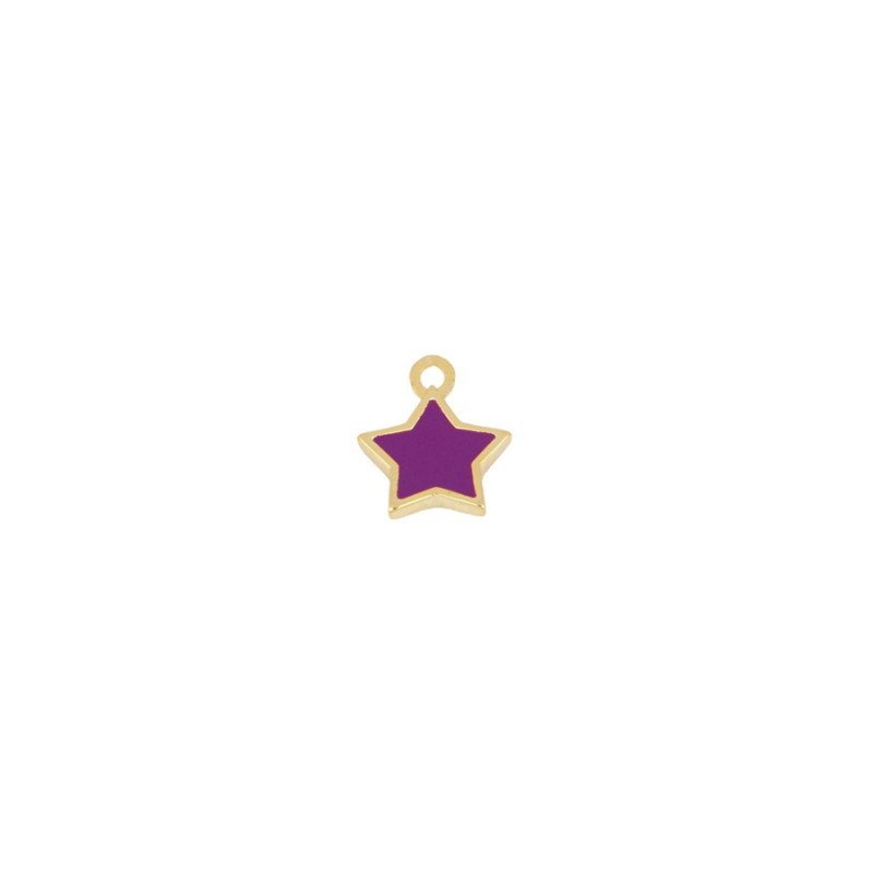 Lavender Star Gold Charm