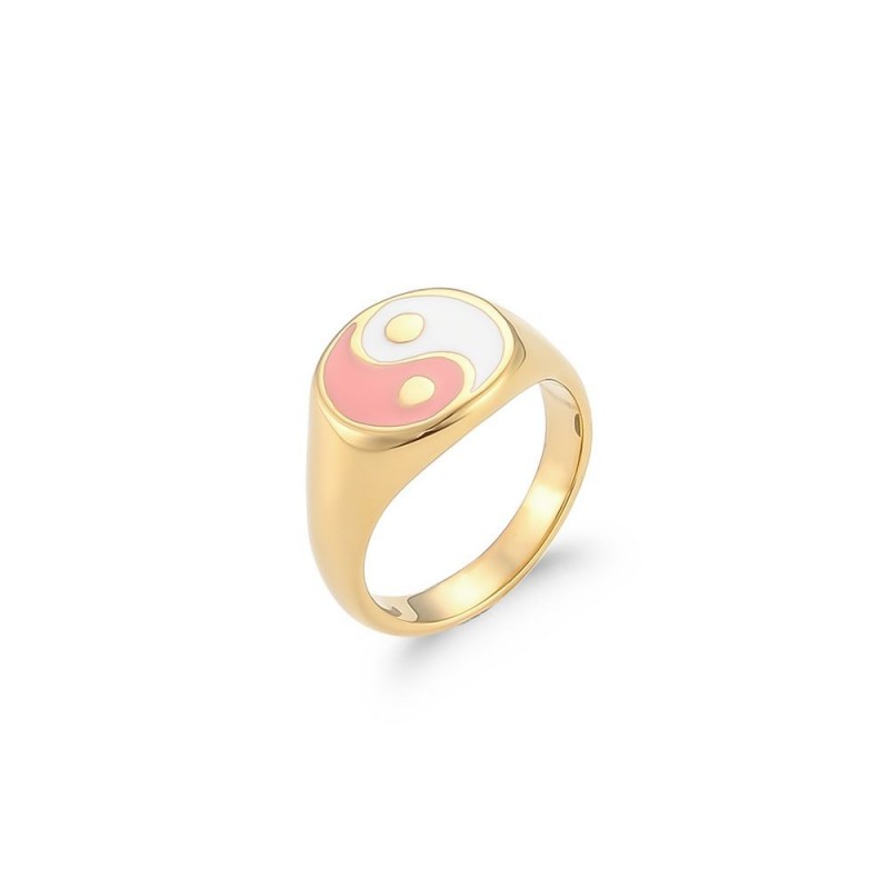 Rose Yin-Yang Gold Ring