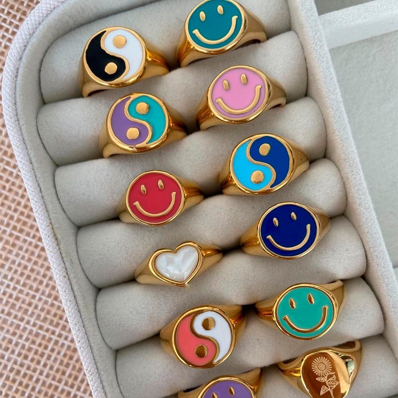 Anillo Yin-Yang Rosa Oro 2