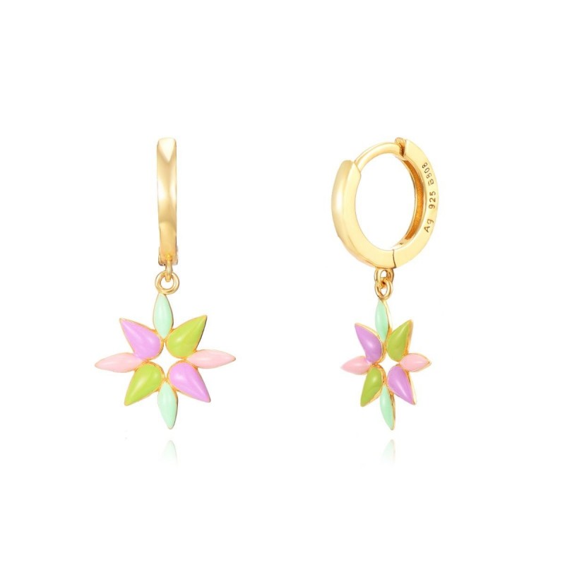 Multicolor Orion Gold Earring