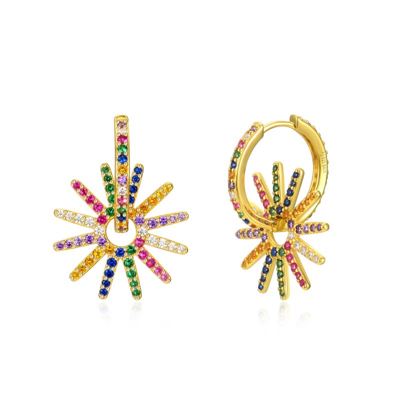 Pendiente Conti Multicolor Oro