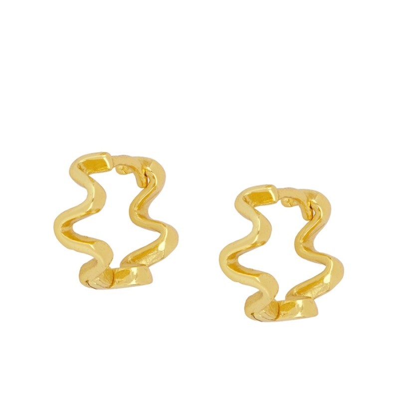 Pendiente Aro Crimp Oro