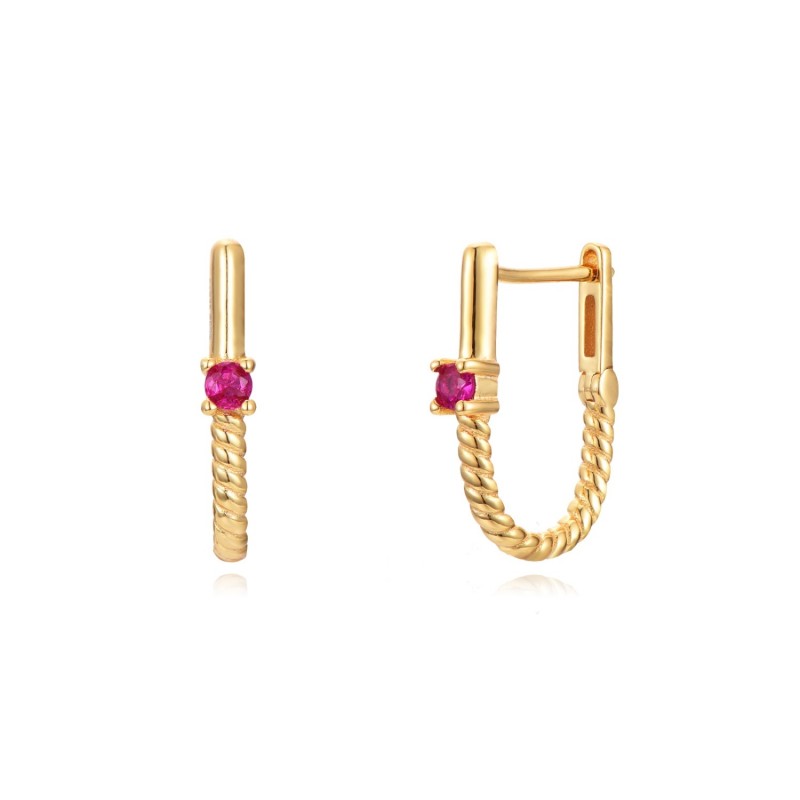 Ruby Cote Gold Earring