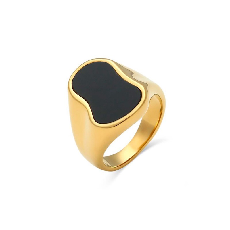 Onyx Arlen Gold Ring