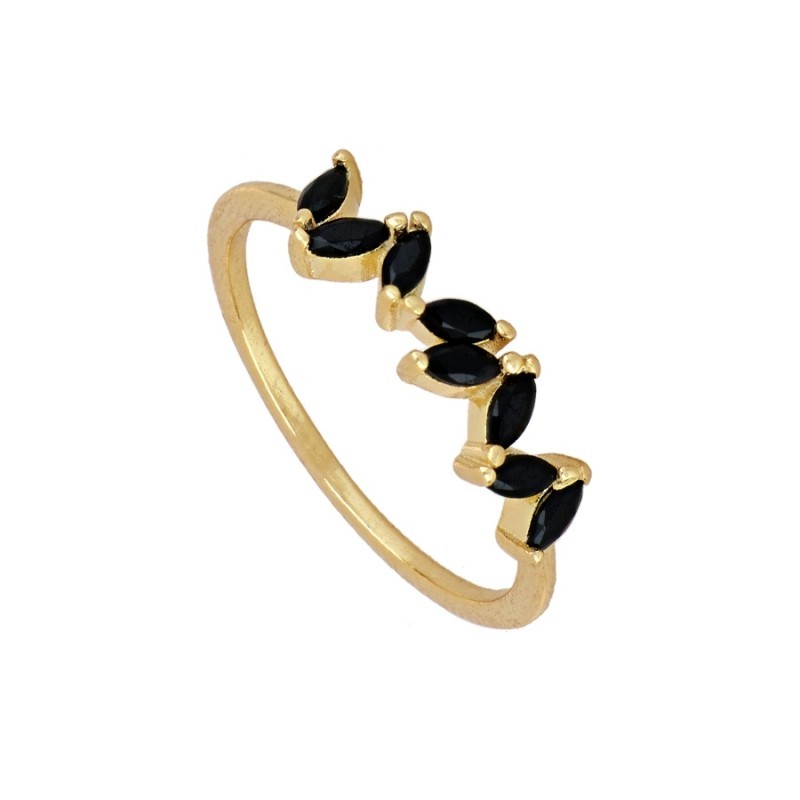 Black Paris Gold Ring