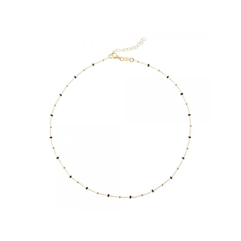 Onyx Point Gold Necklace