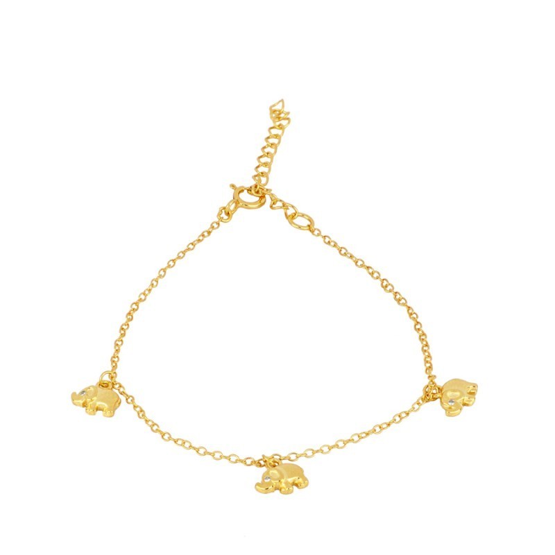 Elephants Gold Bracelet