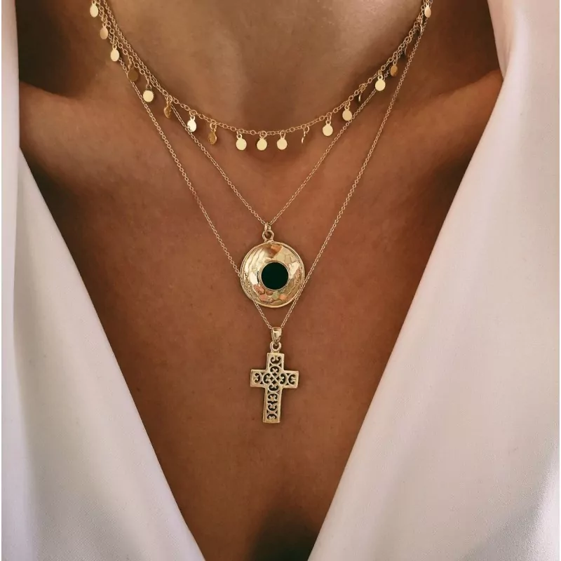 Collar 42 chapitas oro 2