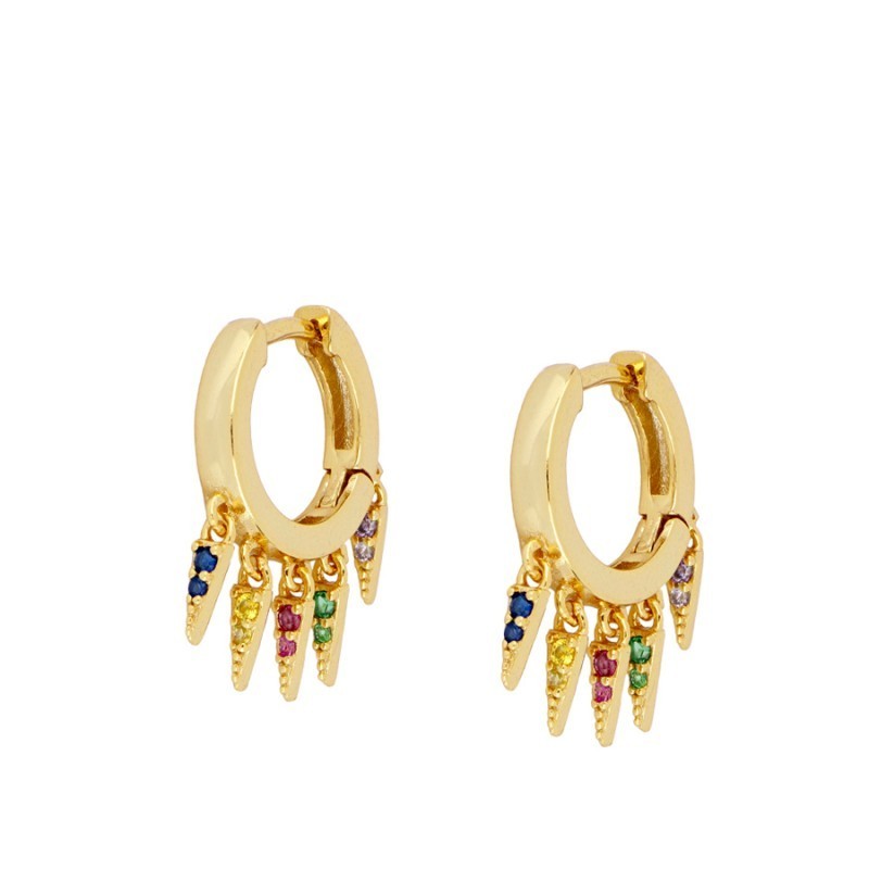Multicolor Gipsy Gold Earring
