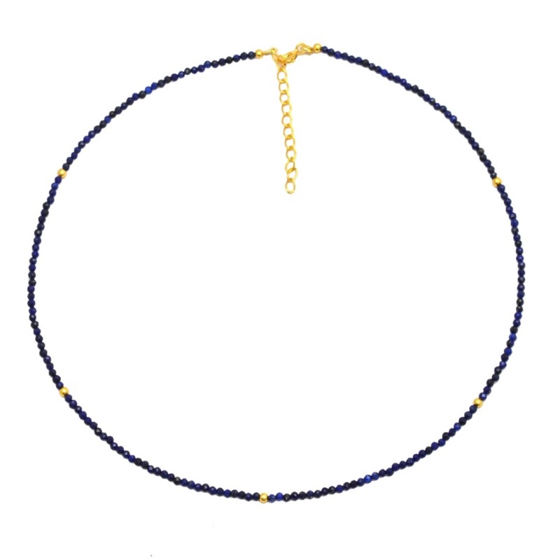 Lapis Lazuli Wave Gold Necklace