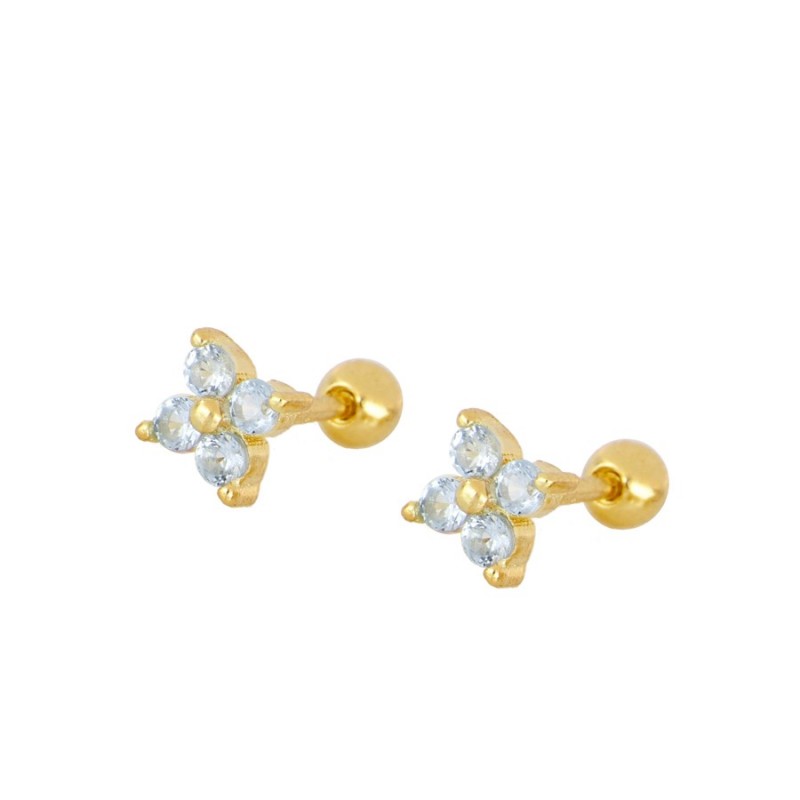 Blue Topaz Make Gold Piercing