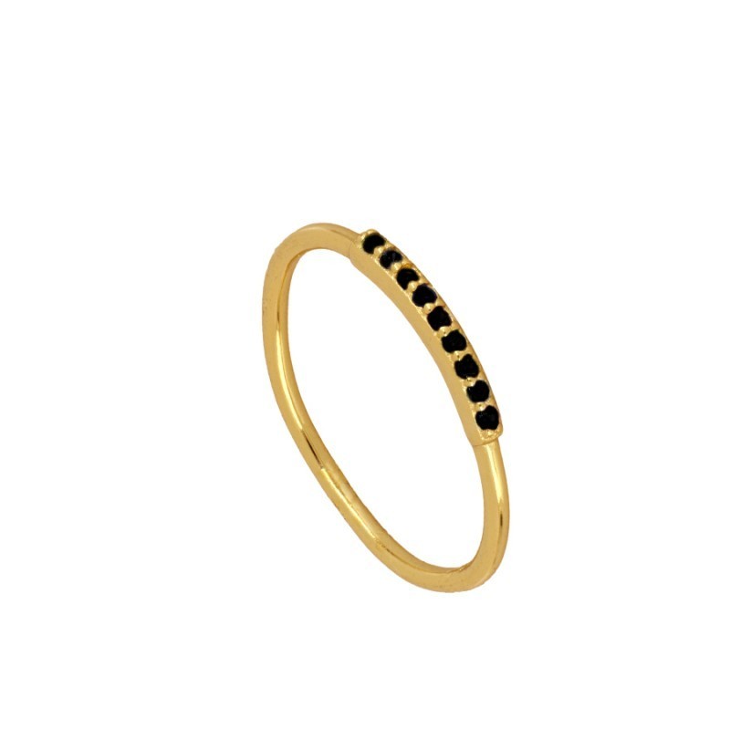 Black Alegra Gold Ring