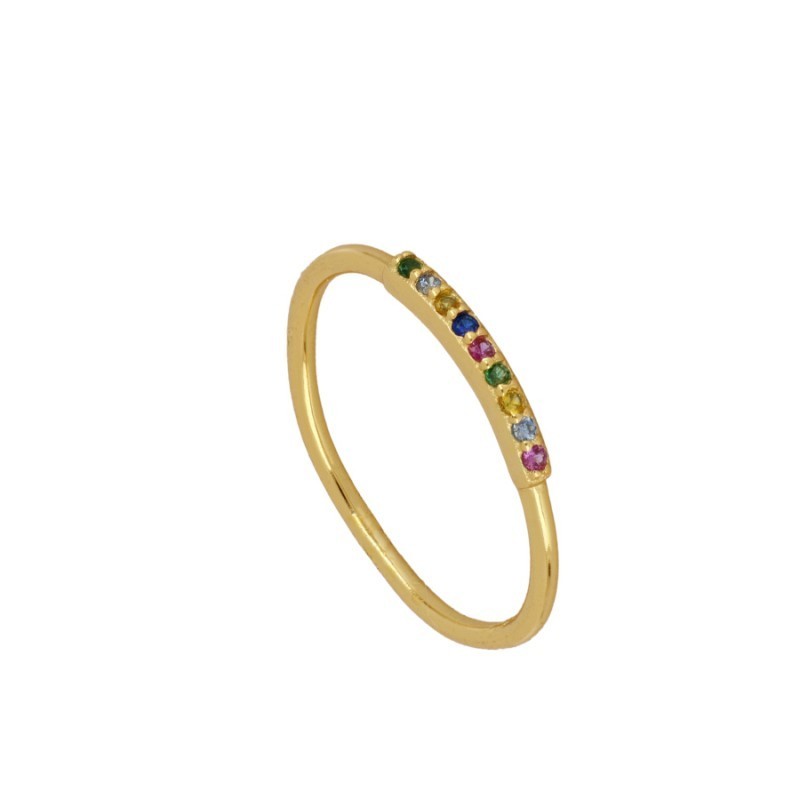 Anillo Alegra Multicolor Oro