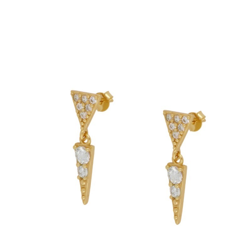 Triangles Gold Earring