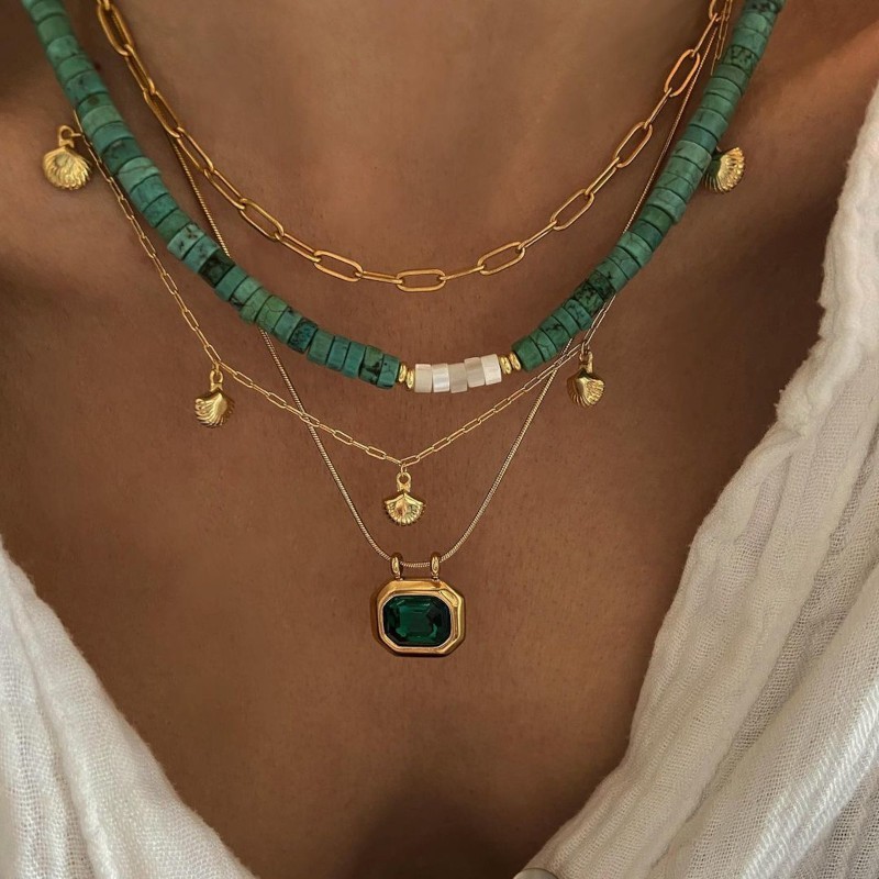 Collar Vera Verde Oro 2