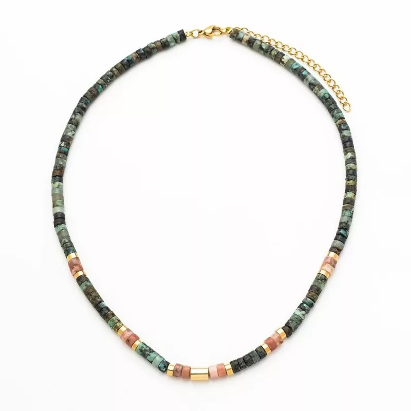 Turquoise Priscila Gold Necklace