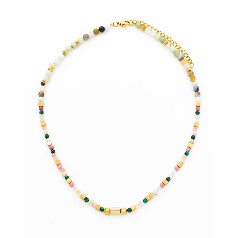 Dendritic Agate Sabina Gold Necklace