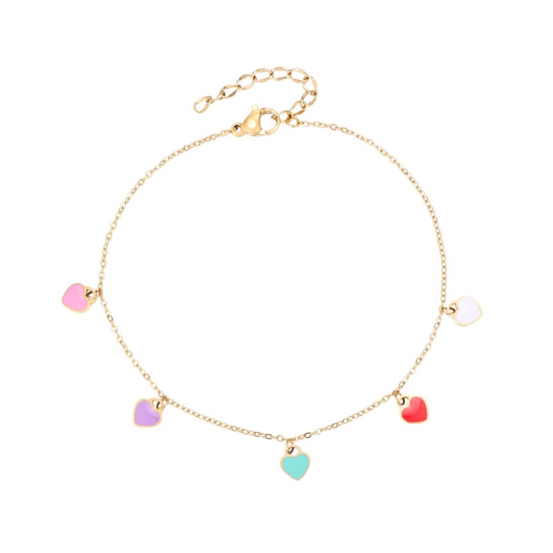Hearts Hanna Gold Anklet
