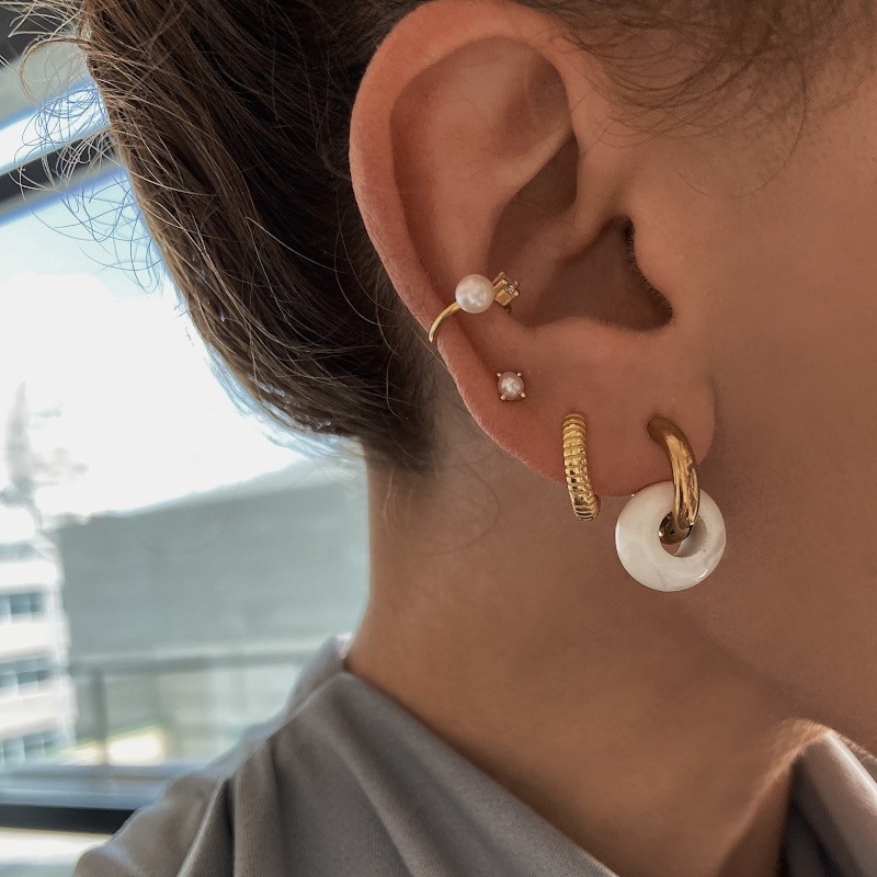 Pendiente Biser Oro (4 mm) 2