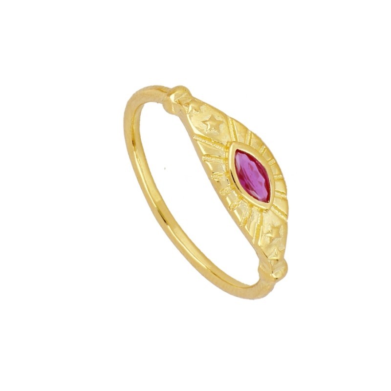 Anillo Anahí Rubí Oro